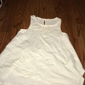 Girls off white tank top